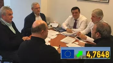 În ziua în care euro atinge un nou maxim istoric, Liviu Dragnea postează prima poză după vacanţă: La masă cu Tăriceanu, Vâlcov, Teodorovici, Bădălău şi Chiţoiu (FOTO)