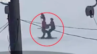 Incident TRAGIC pe pârtia din Vatra Dornei! Doi schiori s-au ciocnit violent (VIDEO)
