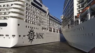 Momentul în care două nave de croazieră s-au CIOCNIT în port, cu pasageri la bord (VIDEO, FOTO)