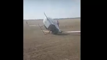 Incident aviatic grav la Strejnic! Se fac cercetări în acest moment (VIDEO)