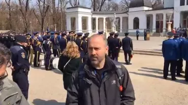 Incident de Ziua Jandarmeriei la Cluj: Bannerul ce aducea aminte de 10 august, confiscat (VIDEO)