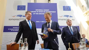 Cel mai recent volum al preşedintelui Iohannis, pe masa liderilor UE, la summit-ul de la Sibiu (FOTO)