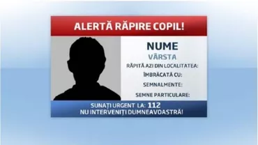 România are un sistem “Alertă Răpire Copil”, FOLOSIT O SINGURĂ DATĂ în 8 ANI. Deviza sa: 'Fiecare secundă contează'