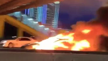 ACCIDENT devastator! Un automobil TESLA a EXPLODAT, după ce s-a ciocnit cu un camion! Imagini greu de privit (VIDEO)