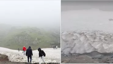 ZĂPADĂ aproape ca în toiul iernii, la Bâlea Lac. Imagini spectaculoase