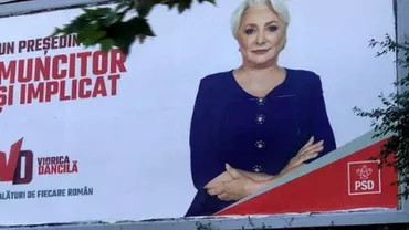 Scandal în fieful lui Dăncilă. Primarul din Videle cere DEMONTAREA bannerelor cu șefa PSD: 'Au fost MONTATE ILEGAL, noaptea'