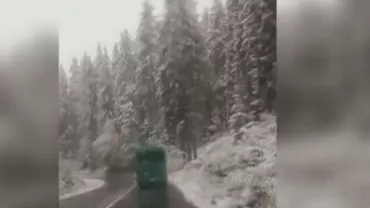 Primele ninsori au adus primele probleme: Accidente, turiști blocați, mașini împotmolite (VIDEO)