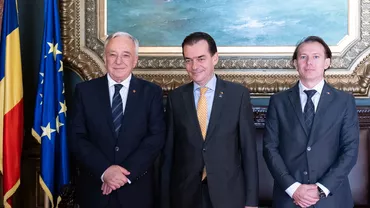 Premierul Ludovic Orban și ministrul Finanțelor, Florin Cîțu, întâlnire cu Mugur Isărescu, la sediul BNR