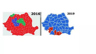 Două hărți cât 1.000 de cuvinte: Efectul Dragnea și alunecarea în irelevanță a PSD (FOTO)