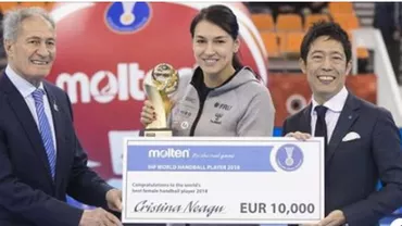Cristina Neagu a primit trofeul pentru cea mai bună handbalistă a lumii în 2018: Românca, prima persoană care cucerește de patru ori acest trofeu