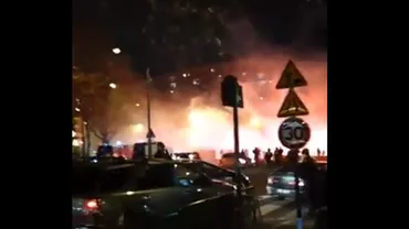Scene demne de război pe străzile din Paris, înainte de PSG - Galatasaray: Ciocniri violente între ultrașii turci și forțele de ordine (VIDEO)