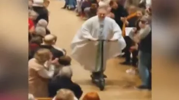 VIRALUL ZILEI! Un PREOT a părăsit slujba pe TROTINETĂ (VIDEO)