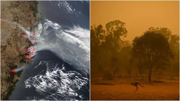 Fumul rezultat de pe urmă incendiilor din Australia va face înconjorul planetei. A dus la apariţia de furtuni fără ploi (FOTO, VIDEO)