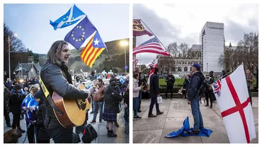 Marea Britanie a ieşit din Uniunea Europeană. Sărbătoare la Londra cu ocazia ieşirii din UE. Miting pro-UE la Edinburgh (FOTO, VIDEO)