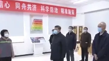 Epidemia de coronavirus: Președintele Xi Jinping apare pentru prima oară în public cu o mască de protecție (VIDEO)