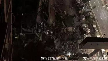 Un hotel din China, cu 70 de oameni infectați cu coronavirus înăuntru, s-a prăbușit. Imobilul servea drept loc de carantină (FOTO, VIDEO)