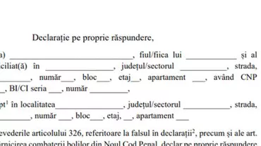Precizări despre modelele actualizate de declarație pe proprie răspundere și adeverință de la angajator. Ce trebuie să știm atunci când suntem nevoiți să părăsim domiciliul (DOCUMENT)