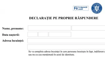 Cum se completează corect declarația pe propria răspundere, astfel încât să nu iei amendă