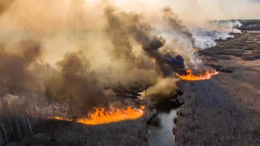 Incendiul de vegetație de la Cernobîl s-a apropiat la 2 kilometri de centrala nucleară