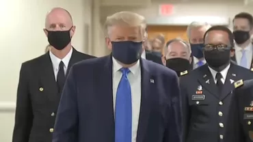 Președintele SUA, cu mască în public, în premieră de la izbucnirea pandemiei de coronavirus. Donald Trump: Nu am fost niciodată împotriva lor