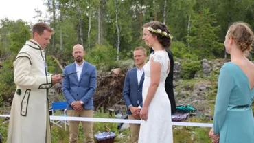 O nuntă, două ţări: Mireasa a stat în Norvegia, iar mirele în Suedia