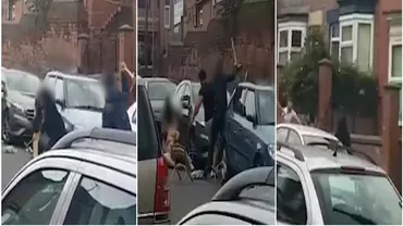 Clanurile de romi s-au luat la bătaie în plină stradă, într-un oraș din Anglia: S-au dezlănțuit cu bâte, bolovani, scaune şi arme albe sub privirile îngrozite ale localnicilor (VIDEO)