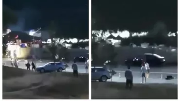 Bătaie cu bâte și cuțite în plină stradă, în fața unui club din Iași (VIDEO)