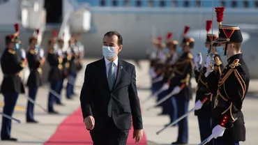 Continuă vizita delegației române în Franța. Premierul Ludovic Orban participă la ceremonia oficială de întâmpinare și tot astăzi va susține declarații comune de presă alături de Jean Castex (VIDEO)