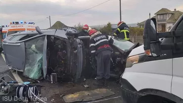 Trei persoane au fost rănite într-un accident rutier, în județul Tulcea