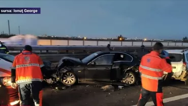 Zece mașini au fost implicate într-un accident rutier pe Autostrada București – Pitești