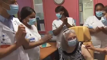 O femeie în vârstă de 78 de ani, prima persoană vaccinată împotriva covid-19 în Franţa