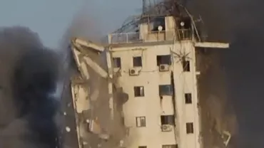 Sediul televiziunii palestiniene Al-Aqsa a fost bombardat de armata israeliană (VIDEO)