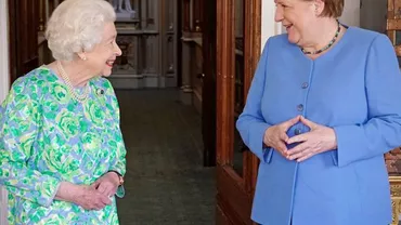 Regina Elisabeta a II-a a primit-o pe Angela Merkel la Castelul Windsor