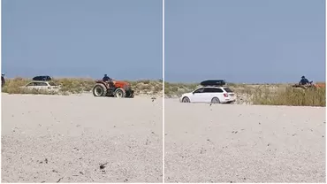Un român plecat în vacanță în Grecia a parcat mașina chiar pe plajă. Ce s-a întâmplat cu autoturismul turistului și ce amendă a primit (VIDEO)