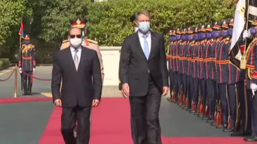 Klaus Iohannis, primit de Abdel Fattah El-Sisi, în cadrul vizitei de stat în Egipt (VIDEO)