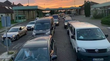 Blocaje la intrarea în ţară, la punctele de trecere de la granița de vest: Timpul de așteptare la Vama Petea este de trei ore