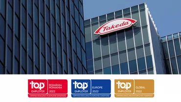 Compania bio-farmaceutică Takeda primește certificarea “Top Employer” pentru al cincilea an consecutiv și pentru prima oară în România