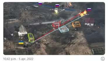 Tanc ucrainean, angajat de unul singur în luptă cu o coloană de blindate rusești (VIDEO)