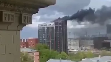 Incendiu de proporții la o clădire de mare înălțime din Moscova (VIDEO)