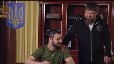 Kadîrov a regizat o scenetă despre o falsă capitulare a Ucrainei. Un actor îl imită pe Zelenski semnând actul de supunere în fața Rusiei (VIDEO)