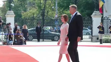 Maia Sandu, primită de președintele Klaus Iohannis la Palatul Cotroceni (VIDEO)