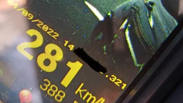 Record de viteză în România. Un şofer a fost prins cu 281 de km/h pe autostrada A1