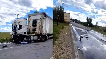 Circulație blocată şi pericol de explozie după ce două TIR-uri s-au ciocnit, între București și Ploiești