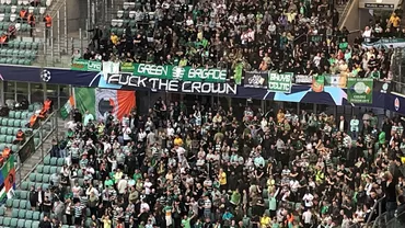 Fanii lui Celtic, mesaje scandaloase după moartea Reginei Elisabeta a II-a. La polul opus, rivalii lor din derby-ul Scoției au realizat o scenografie emoționantă în memoria suveranei (FOTO, VIDEO)