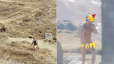 Imagini șocante surprinse de salvamontiști: Turist dezbrăcat, la Vârful Omu, pentru a se bronza în octombrie