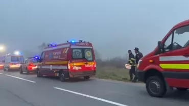 Tragedie în Sibiu: un microbuz s-a răsturnat, șapte persoane au fost rănite