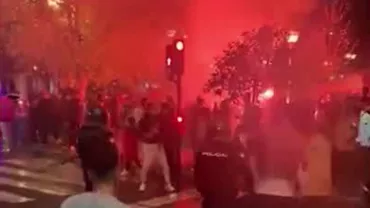 Suporterii marocani au făcut dezastru pe străzile Spaniei, după calificarea istorică în sferturile Cupei Mondiale. Poliția spaniolă a intervenit în forță (VIDEO)