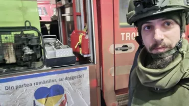 Brașoveanul care a dus în Ucraina, la Bahmut, o mașină de pompieri cumpărată din donațiile românilor: „Pe unii i-am văzut cu ochii umeziți, mai ales că au fost bombardați chiar în ziua în care am ajuns”