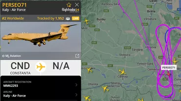 Un avion de spionaj al Forțelor Aeriene din Italia supraveghează România de câteva ore bune / Acesta poate urmări 100 de ținte în același timp