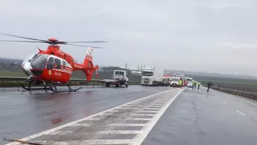 Accident pe E85: Doi bărbaţi au murit şi un altul a fost grav rănit. A fost solicitat elicopterul SMURD